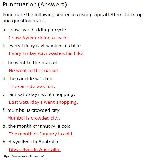 english-class-1-punctuation-punctuating-sentences-worksheet-9-answers